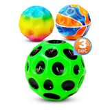 Telvesse 3lü Yükseğe Zıplayan Top Moonball Galaksi Uzay Ay Topu Aşırı Zıplayan Moonball Bahçe Oyuncağı