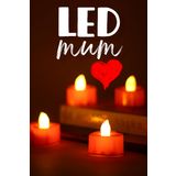 Telvesse 4 Adet Mini Led Mum Seti Pilli Dumansız Alevli Ledli Dekoratif Yapay Mum Dekor Işığı (4 Adet (Kalp Kırmızı 4 cm))