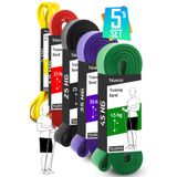 Telvesse 5-15-25-35-45 KG Direnç Bandı Seti Kas Geliştirme Lastiği Fitness Pilates Cross Training Bant 5 Boy