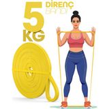 Telvesse 5kg Sarı Barfiks Lastiği Gym Direnç Bandı Antrenman Kas Geliştirme Fonksiyon Tipi Hafif