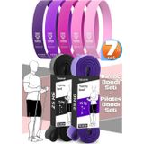 Telvesse 7li MEGA SET 25+35 KG + 5Li Pilates Direnç Bandı Barfiks Lastiği Loop Band Pembe Ton