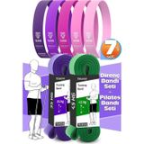 Telvesse 7li MEGA SET 35+45 KG + 5Li Pilates Direnç Bandı Barfiks Lastiği Loop Band Pembe Ton