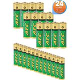 Telvesse Atc 24LÜ (12AA + 12AAA) Ince ve Kalın Kalem Pil Seti Saat R03 ve R6P Pili Çinko Karbon Pil Zn-C 1.5V - 24'lü