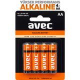 Telvesse Avec 4lü AA LR6 Alkaline Kalın Kalem Pil Alkalin Saat Pili Alkali Pil 1.5V