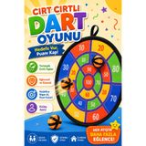 Telvesse Cırt Cırtlı Dart Oyunu Seti Eğlenceli Hedef Tahtası 3 Toplu Dart Atış Oyunu Seti 36cm HED709