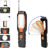 Telvesse El Feneri 4 Modlu 90° Akrobat LED Çalışma Işığı Iş Lambası Darbeye Dayanıklı Mıknatıslı Fener 8W - Turuncu