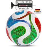 Telvesse Futbol Topu Trionix 2026 Dünya Kupası Pompalı Set Dayanıklı Sert Zemin Halı Saha Topu No:5