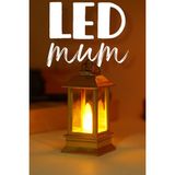 Telvesse LED Mum Mini Dörtgen Tip Pil Dahil Dumansız Alev Ledli Yapay Dekoratif Mum Dekor Işığı Altın PT434 - 1 Adet