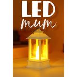 Telvesse LED Mum Mini Dörtgen Tip Pil Dahil Dumansız Alev Ledli Yapay Dekoratif Mum Dekor Işığı Beyaz PT434 - 1 Adet