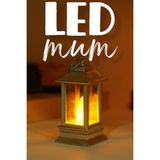 Telvesse LED Mum Mini Dörtgen Tip Pil Dahil Dumansız Alev Ledli Yapay Dekoratif Mum Dekor Işığı Gümüş PT434 - 1 Adet