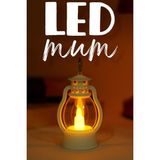 Telvesse LED Mum Mini Kamp Tipi Pil Dahil Dumansız Alev Ledli Yapay Dekoratif Mum Dekor Işığı Beyaz PT430