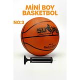 Telvesse Mini Boy Basketbol Topu İç Dış Mekan Pompa Hediyeli 3 Numara Renkli