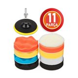 Telvesse Pasta Cila Polisaj Süngeri Seti 115mm Matkap Uyumlu Pasta Cila Parlatma Pedi Seti 11 Parça Oto Bakım