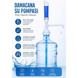 Telvesse Pilli Damacana Su Pompası Otomatik Bpa Içermeyen D Tip Pille Çalışan Damacana Pompası