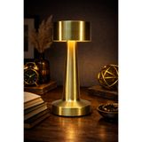 Telvesse Şarjlı Dokunmatik Masa Lambası Metal 3 Işık Parlaklık Ayarlı Gece Masa Üstü Lamba Gold A3