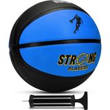 Telvesse Strong Basketbol Topu Pompalı Full Kauçuk Dayanıklı Deep Channel Kabartma No:7 B12 Mavi - 7 Numara