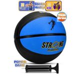 Telvesse Strong Basketbol Topu Pompalı Full Kauçuk Dayanıklı Deep Channel Kabartma No:7 B12 Mavi