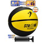 Telvesse Strong Basketbol Topu Pompalı Full Kauçuk Dayanıklı Deep Channel Kabartma No:7 B12 Sarı
