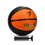 Telvesse Strong Basketbol Topu Pompalı Full Kauçuk Dayanıklı Deep Channel Kabartma No:7 B12 Turuncu