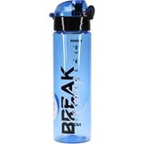 Telvesse Su Matarası Tritan Geniş Ağız Su Şişesi Break Rules Spor Matarası Suluğu Bpasız 630 ml Mavi 0102 - 1 Adet