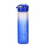 Telvesse Su Matarası Tritan Geniş Ağız Su Şişesi Gradient Type Spor Matarası Suluğu BPAsız 630 mL Mavi 0111