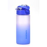 Telvesse Su Matarası Tritan Geniş Ağız Su Şişesi Gradyan Spor Matarası Suluğu BPAsız 500 mL Mavi 0109
