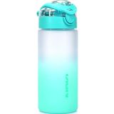 Telvesse Su Matarası Tritan Geniş Ağız Su Şişesi Gradyan Spor Matarası Suluğu BPAsız 500 mL Turkuaz 0109