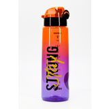 Telvesse Su Matarası Tritan Geniş Ağız Su Şişesi Grafiti Spor Matarası Suluğu BPAsız 800 mL Turuncu 0104
