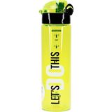 Telvesse Su Matarası Tritan Geniş Ağız Su Şişesi Lets Do This Spor Matarası Suluğu Bpasız 630 ml Sarı 0102 - 1 Adet