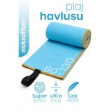 Telvesse Unisex Mikrofiber Plaj Havlusu 80x130 cm Yumuşak Dokulu Deniz Banyo Sporcu Havlusu Large Boy Turkuaz