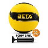 Telvesse Voleybol Topu Pompa Dahil Set Kauçuk Beta Dikişsiz Yekpare Üretim Siyah