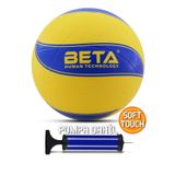 Telvesse Voleybol Topu Pompalı Dahil Set Kauçuk Dikişsiz Yekpare Üretim Mavi Beta