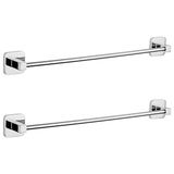 Tema Banyo Kare Uzun Havluluk 40 cm (71706) Krom Kaplı Zamak Misket 2'li Paket Modern Stil