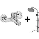 Tema Eca Spil Banyo Bataryası + Tema Rain Tondo Tepe Duş Seti