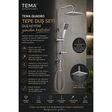 Tema Rain 1f Tepe Duş Seti Krom Renkli Yüksek Basınçlı Ergonomik Kullanım Özellikleri 53260