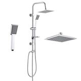 TEMA RAİN QUADRO Banyo Tepe Duş Seti Krom Kaplı Rain Sürgü Paslanmaz Boru 1+1 Duş fonksiyonu Rain Ayırıcı 150cm – 190cm İnce Çift Kenetli Örgülü Duş Spirali 75cm Bağlantı Spirali