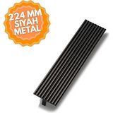 Tema Siyah 224 mm Kulp Lüks Country Mutfak Mobilya Dolap Çekmece Kulpu
