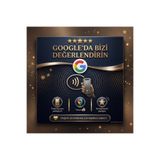 TEMASSİZPUAN Google Yorum NFC Kartı – Hazır Yapışkanlı Akıllı İşletme Yorum Kartı | Standsız