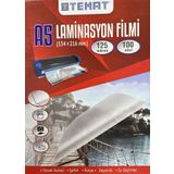 Temat 154x216 mm 125 Mikron 100'lü Kutu A5 Laminasyon Filmi