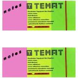 Temat 3x50x40 mm 2'li Karışık Renk Not Kağıdı