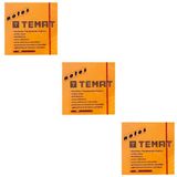 Temat 75 X 75 mm 3'lü Fosforlu Turuncu Postit - Yapışkanlı Kağıt