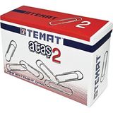 Temat No:2 25Mm Ataş 100X24 Kutu (1 Koli) Oval Tip Kaliteli Nikel Kaplama Paslanmaya Karşı Dayanıklı