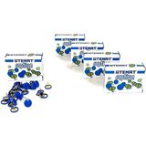 Temat Renkli Raptiye Mavi (Pvc Kaplı) 5 Paket (150 Adet)