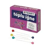 Temat Renkli Toplu Iğne 25MM 25LI - 3 Kutu - Karışık Çok Renkli
