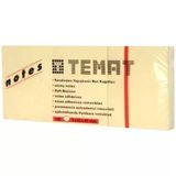 Temat Yapışkanlı Not Kağıdı 100 Yp Pastel Sarı 3X50x40 Mm 11230