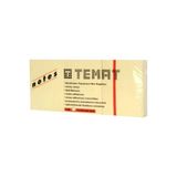 Temat Yapışkanlı Not Kağıdı 100 Ypr Pastel Sarı 3X50X40 Mm 11230 (4 Lü Paket)