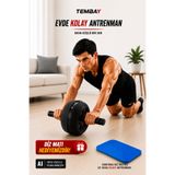 TEMBAY AB Fitness Rulosu Karın Kası Egzersiz Tekerleği Spor Aleti