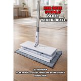 Tembel Mop 32 Cm Tüm Bezlerle Uyumlu Click Akıllı Mop Paleti Xl Kıskaçlı Mop El Değmeden Mop Aparatı