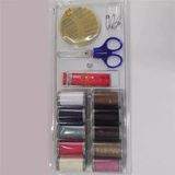 Temel Dikiş Seti, 10 Renkli Iplik Makarası, Makas, Iğne ve Mezura Içeren Mini Set - 0- Koyu Mavi