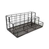 Temel Nikel Metal Mesh Masaüstü Organizer Çok Bölmeli 27x14x11 Cm 9515b Gri